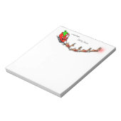 Vliegende Kerstman en rendier Notitieblok (Gedraaid)