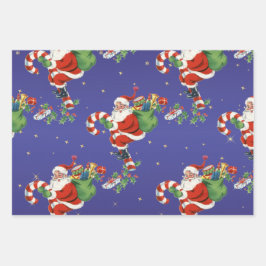  vliegende kerstman - Vrolijk kerstfeest Inpakpapier Vel