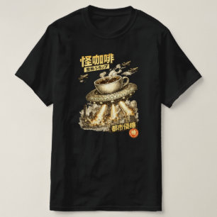 Vliegende koffiekop invasie – Retro Manga Sci-Fi A T-shirt
