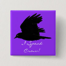 VLIEGENDE KRAAI Ik spreek Crow! Wildlife Bird Art