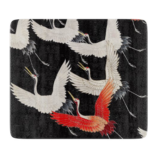 Vliegende kranen: Japanse vogel kimono kunst Snijplank (Voorkant)