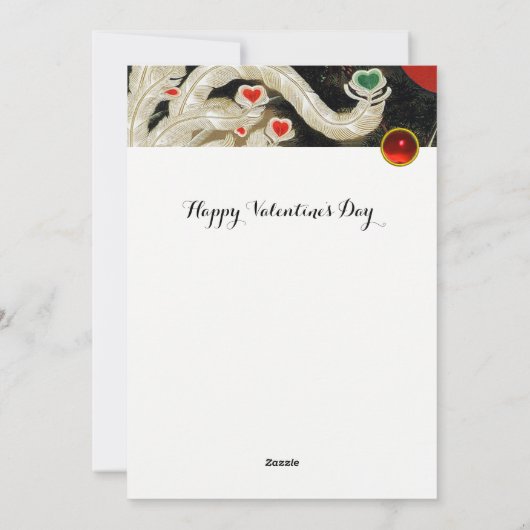 VLIEGENDE LIEFDE FENIX, Veren, Hartjes Valentijnsd Feestdagenkaart (Achterkant)