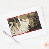 VLIEGENDE LIEFDE FENIX, Veren, Hartjes Valentijnsd Rechthoekige Sticker (Envelop)