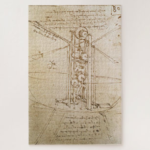 Vliegende machine (ca.1487) door Leonardo da Vinci Legpuzzel