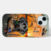 Vliegende Mallard en Labrador iPhone Stoer Hoesje (Achterkant (horizontaal))