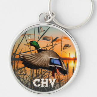 Vliegende Mallard gepersonaliseerd Sleutelhanger