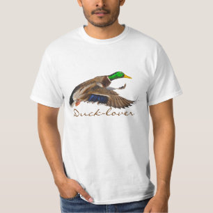 Vliegende mannelijke Mallard Duck Wildlife T-shirt