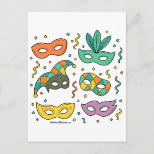 Vliegende Maskers Feestdagenkaart