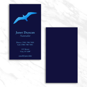 Vliegende meeuw Navy Blue Visitekaartje