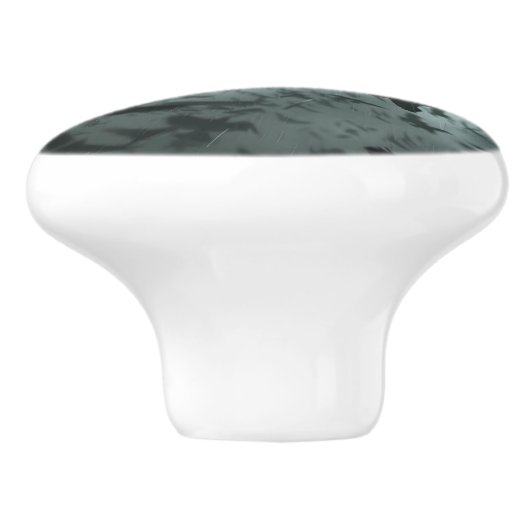 Vliegende moord op kudde kraaien, raven keramische knop (Zijkant)