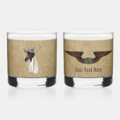 Vliegende Moose Struik Pilot Whisky Glas (Voorkant)