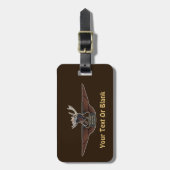 Vliegende Moose Struik Pilot Wings Bagagelabel (Voorkant verticaal)