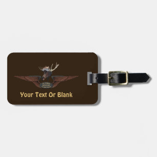 Vliegende Moose Struik Pilot Wings Bagagelabel