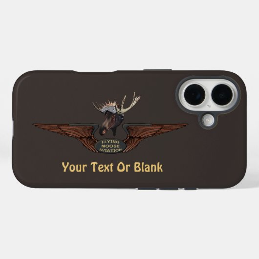 Vliegende Moose Struik Pilot Wings Case-Mate iPhone Case (Achterkant (horizontaal))