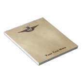 Vliegende Moose Struik Pilot Wings Notitieblok (Schuin)