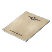 Vliegende Moose Struik Pilot Wings Notitieblok (Gedraaid)