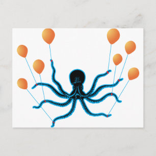 Vliegende octopus briefkaart