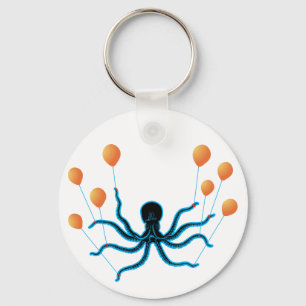 Vliegende octopus sleutelhanger