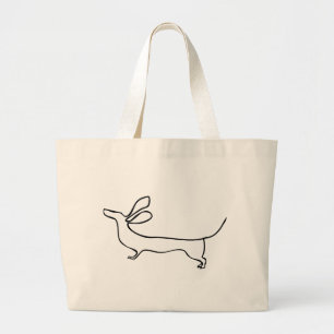 Vliegende oren Dachshund, één voorbeeld Grote Tote Bag