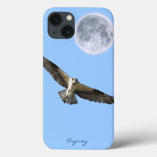 Vliegende Osprey (Fish Eagle) & Moon iPhone 13 Hoesje