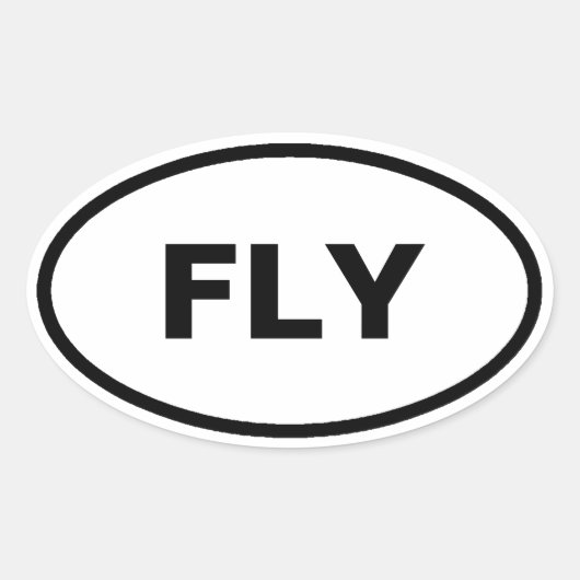 Vliegende ovale autostickers ovale sticker (Voorkant)