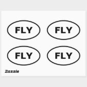 Vliegende ovale autostickers ovale sticker (Vel)