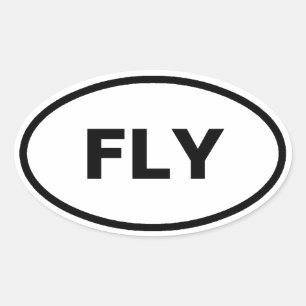 Vliegende ovale autostickers sticker