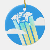 Vliegende oven keuken held chef-kok Kerst ornament (Voorkant)