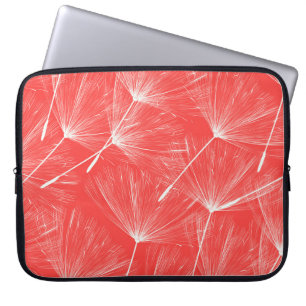 Vliegende paardenbloemzaden  achtergrond. laptop sleeve