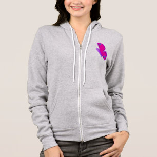 Vliegende Paarse roze Cartoon Hoodie