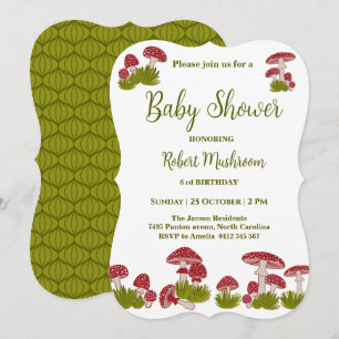 Vliegende paddenstoelen Goblincore Green Baby show Kaart