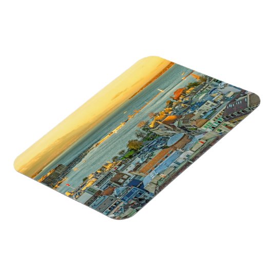 Vliegende panorama uit de stad Genève, Zwitserland Magneet (Linkerzijde)