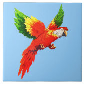 vliegende papegaai tegeltje (Voorkant)