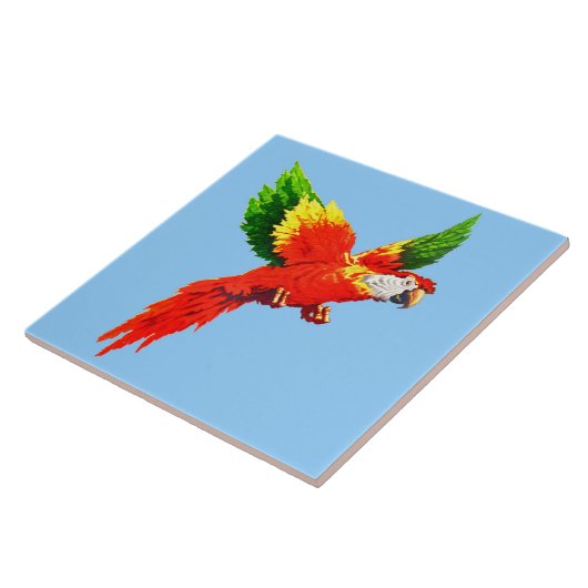 vliegende papegaai tegeltje (Zijkant)