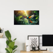 Vliegende paradijsvogel - Art Print (Thuiskantoor)