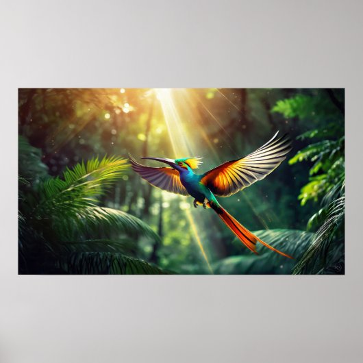 Vliegende paradijsvogel - Art Print (Voorkant)