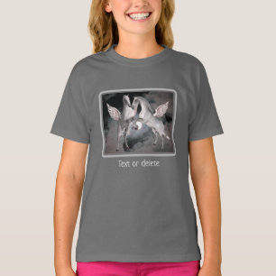 Vliegende Pegasus Paarden Fantasy Art, gepersonali T-shirt
