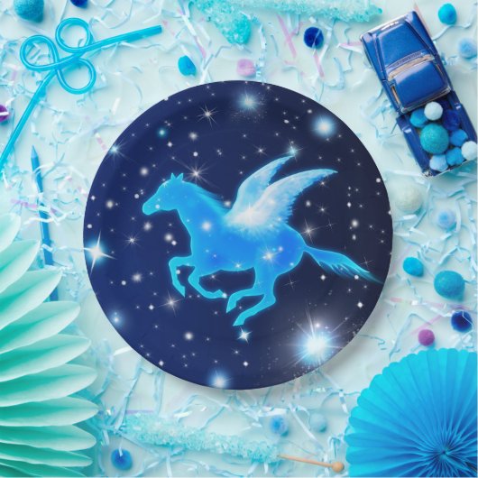 Vliegende Pegasus Papieren Bordje (Feest)