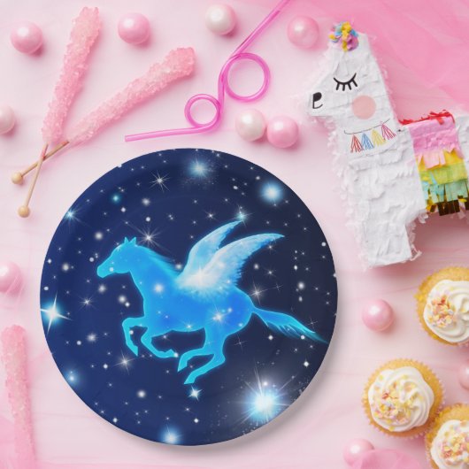 Vliegende Pegasus Papieren Bordje (Feest)