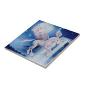 Vliegende Pegasus Unicorn Waterfall Tegeltje (Zijkant)