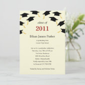 Vliegende Petten Graduation Party Invitation Kaart (Staand voorkant)