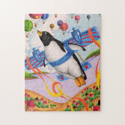 Vliegende pinguïn legpuzzel (Verticaal)