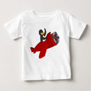 Vliegende pinguïstische cartoon baby T-Shirt
