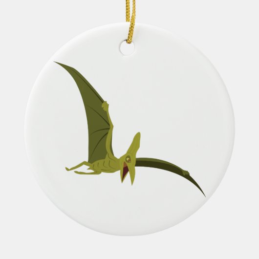 Vliegende pterodactyl keramisch ornament (Voorkant)