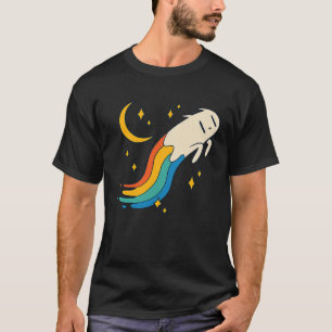 Vliegende Regenboog Kat Meme Kat Emo Zachte Grunge T-shirt