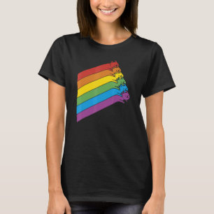 Vliegende Regenboog Katten Dieren T-shirt