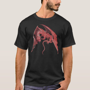 Vliegende rode draak t-shirt