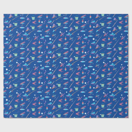 Vliegende roodpatroonsport cadeaupapier (Vlak)