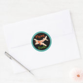 Vliegende rotsen ronde sticker (Envelop)