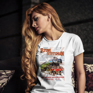 Vliegende Schot Stoomtrein Engels Locomotief T-shirt